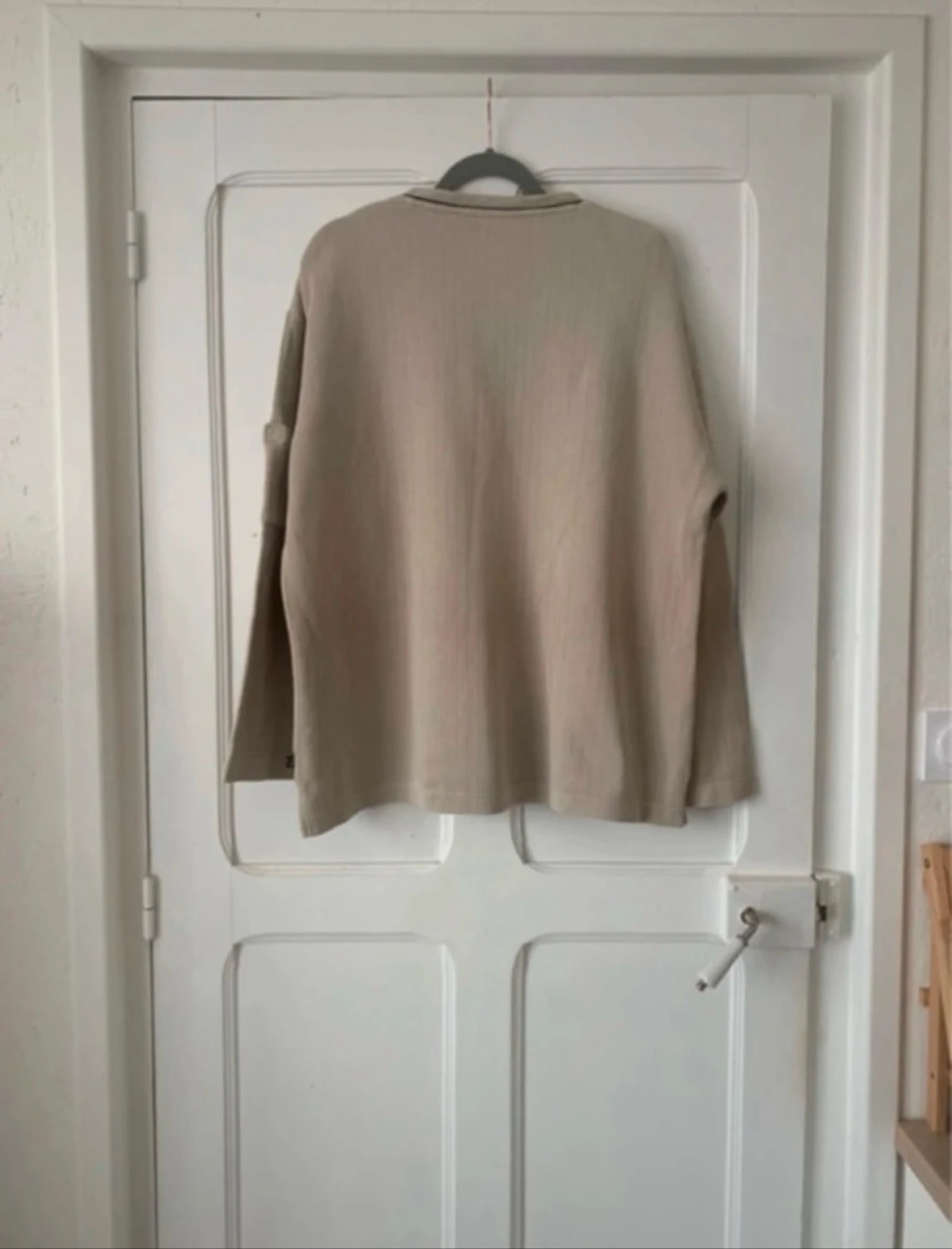 Vintage Cream Men's V-Neck Sweater - Size XL Jules – photo 2